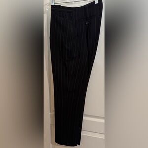 INC Black Wool Pinstripe Tailored/Lined Trousers 6P